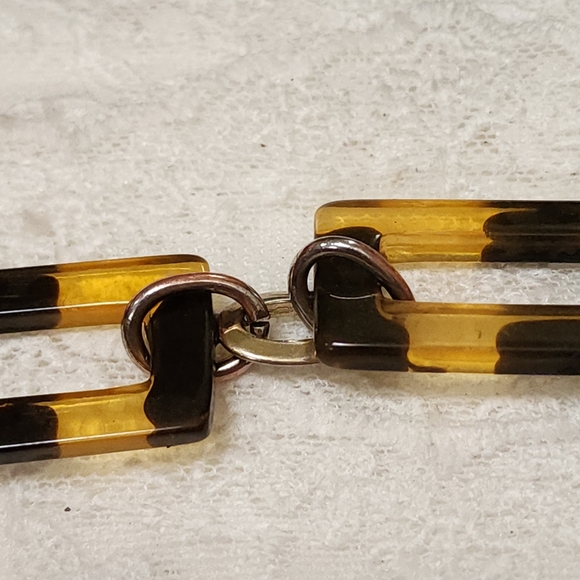 2 Vintage Tortoise Shell Pattern Plastic Bracelets - Picture 13 of 13